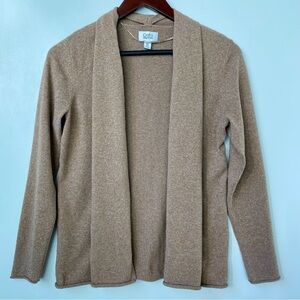 Croft & Barrow Tan Open Front Cardigan PXS